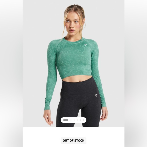 Gymshark long sleeve active crop‎ top size M - Picture 1 of 5